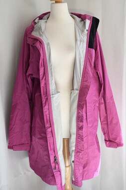 LL BEAN Magenta 100% Nylon Rain Coat All Weather Mesh Lining Sz 1X NWT